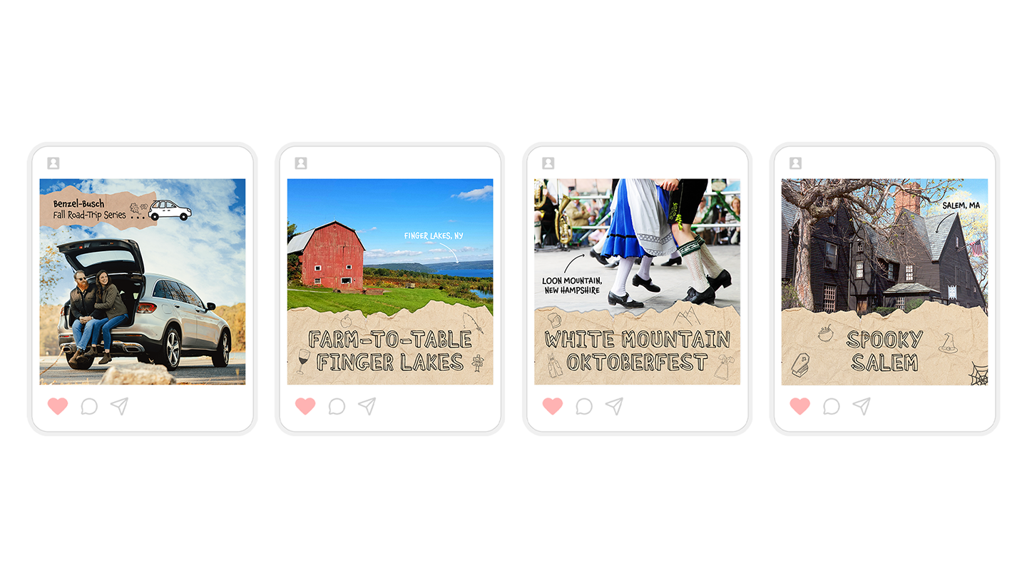 User-generated social media content from Mercedes-Benz road trips
